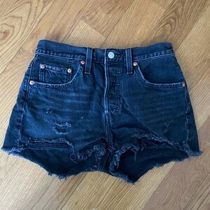 Levi’s Premium 501 High Rise Black Shorts